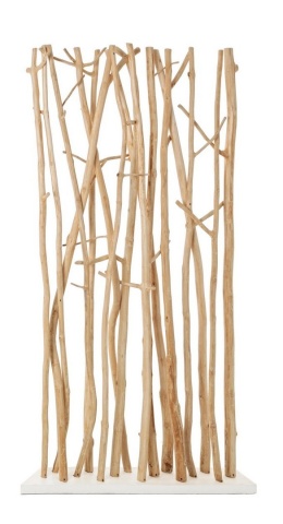 Paravan Aili, din lemn de Mungur, finisaj natural, 100x18.5x180 cm - Img 3