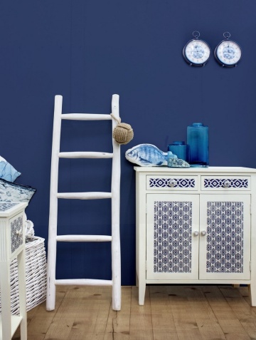 Scară decorativă Sahel, din crengi de tec, finisaj alb antichizat, 150 cm - Img 5