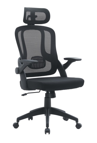 Scaun birou ergonomic, reglabil, cu spătar mesh, negru