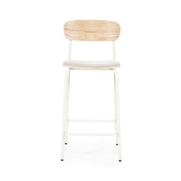 Scaun de bar Skoladin lemn de frasin bej 95 cm - Img 12