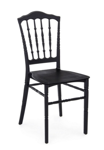Scaun suprapunabil din plastic, negru, 40.5x41x89 cm