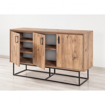 Servanta din pal melaminat Quantum Mare pin 140x 80x40 cm - Img 4