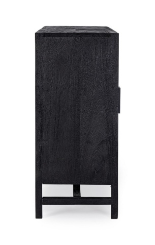 Servanta Weston, 3 uși, lemn de mango și ratan, finisaj nitrocelulozic, 125x35x80 cm - Img 5