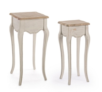 Set 2 Măsuțe de cafea Clarisse, din lemn paulownia și MDF, finisaj mat - Img 2