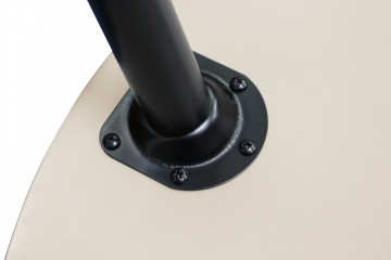 Set 2 masute de cafea rotunde din lemn de plop Suri 60x60x50,5 cm negru/crem - Img 4