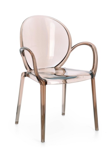 Set 4 scaune Camilla Coffee din policarbonat transparente