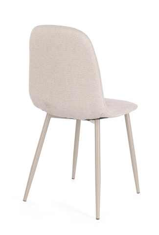 Set 4 scaune Irelia, din poliester, Taupe/Bej, 52,5x42,5x90 cm - Img 2