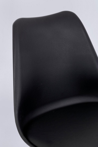 Set de 4 scaune New Trend, din plastic și lemn de fag, negru, 54x49x83.5 cm - Img 6