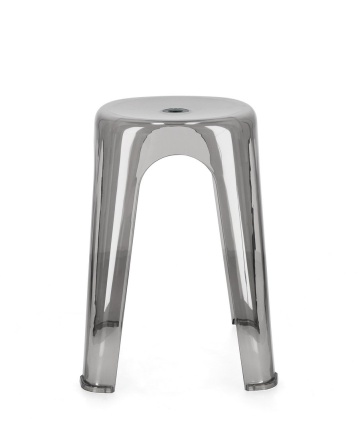 Set de 6 taburete Sonny, din plastic gri transparent, 34.5x34.5x46.5 cm - Img 2