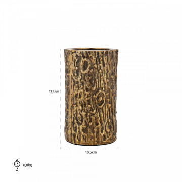 Suport lumanare din metal Alba, bronze - Img 2