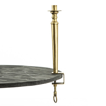 Suport lumanare din metal pentru masa, bronze - Img 1