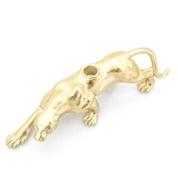 Suport lumanare pantera Raja, gold - Img 2