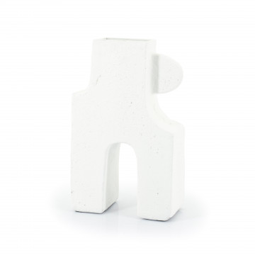 Vaza de ceramica Trib mica alba 47 cm - Img 2