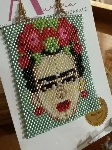 Frida Kahlo | Cercei din mărgele Miyuki | Handmade | Atelier Aurora - Img 4
