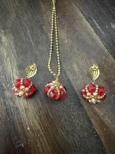 Passion Pumpkin | Set cercei și colier Handmade