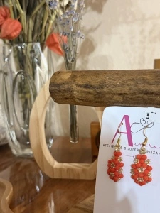 Cercei | Orange Bloom | Handmade | Atelier Aurora