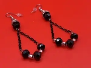 Umbre de Onix | Cercei cristale | Handmade