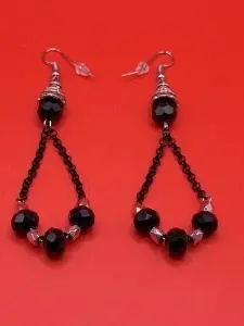 Umbre de Onix | Cercei cristale | Handmade