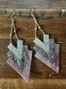 Colecția Origami | Sakura | Cercei din mărgele Miyuki - Img 3
