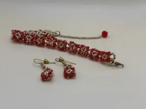 Aurora Regală | Set cercei și brățară | Handmade