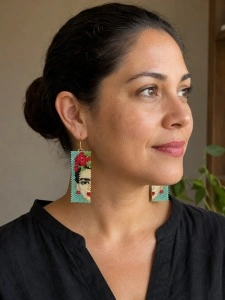 Frida Kahlo | Cercei din mărgele Miyuki | Handmade | Atelier Aurora - Img 6