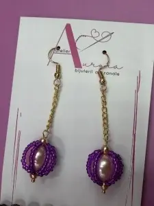 Amurg Imperial | Set cercei și brățară | Handmade