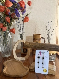 Cercei Geometrie Noir | Handmade | Atelier Aurora