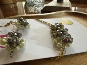 Set cercei și brățară | Grădina de Amurg | Handmade | Atelier Aurora - Img 3