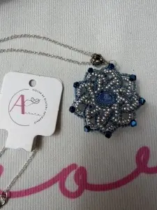 Constelație de Safir | Pandantiv din mărgele Miyuki | Handmade