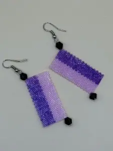 Lavender Mist | Cercei din mărgele Miyuki - Img 2