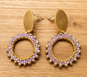 Lilia | Cercei handmade din mărgele japoneze Miyuki