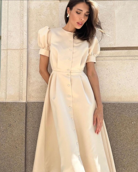 Rochie Hermosa Lunga Beige - Img 3
