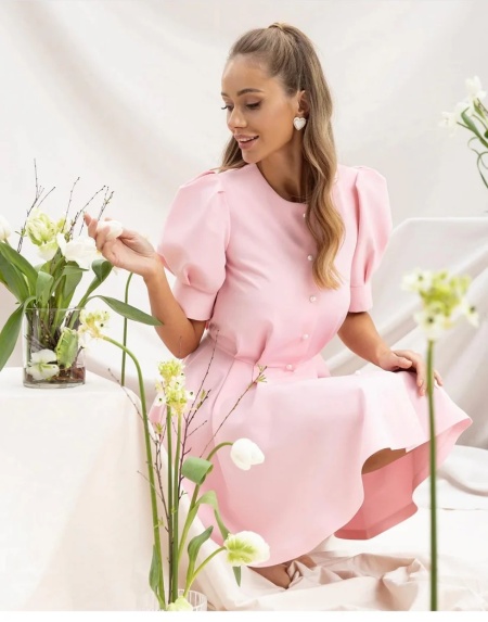 Rochie Hermosa Scurta Pink - Img 3