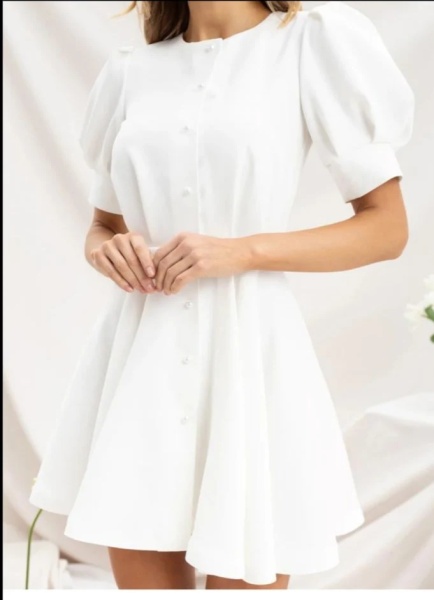 Rochie Hermosa Scurta White - Img 5