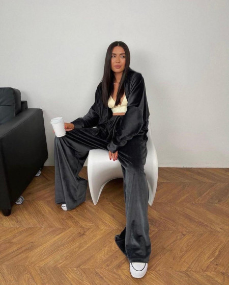 Trening catifea Neira Dark Grey