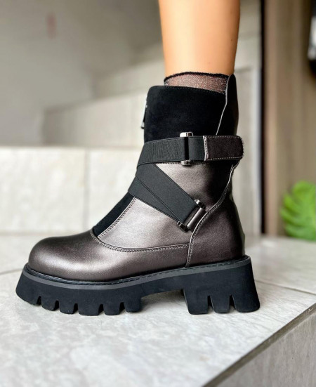ghete dama din piele eco impermeabile imblanite