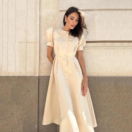 Rochie Hermosa Lunga Beige