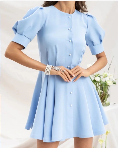 Rochie Hermosa Scurta Bleu - Img 2
