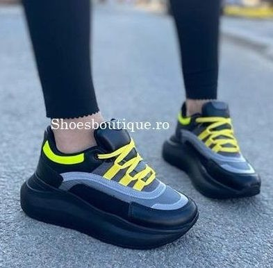 Adidasi Adelle Black&yellow