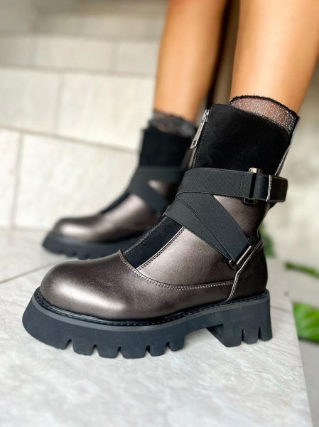 ghete dama din piele eco impermeabile imblanite