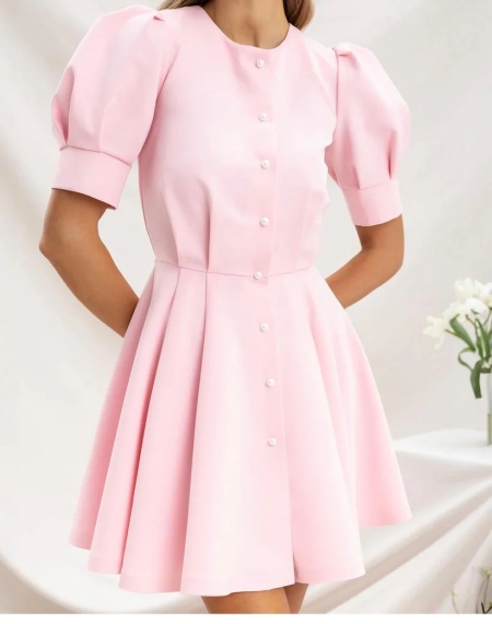 Rochie Hermosa Scurta Pink - Img 6