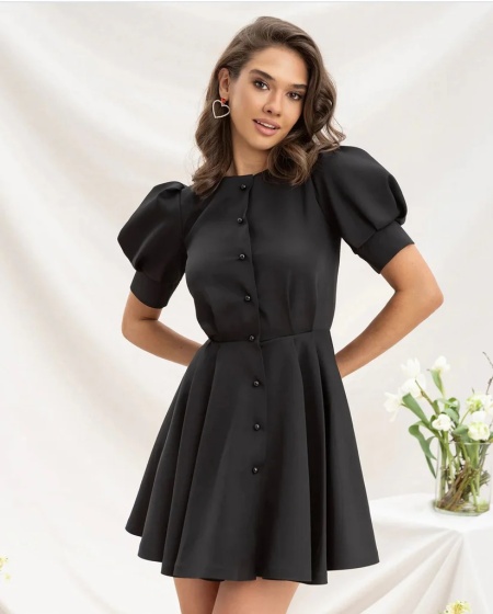 Rochie Hermosa Scurta Black - Img 2