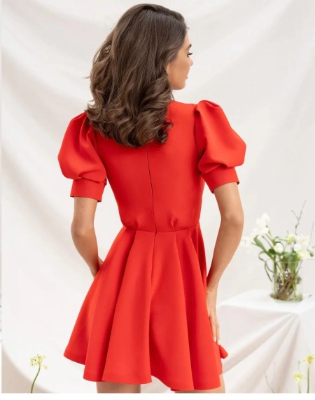 Rochie Hermosa Scurta Red - Img 2