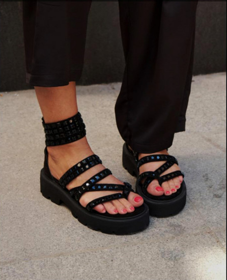 Sandale Premium Ava black-Piele naturala - Img 7