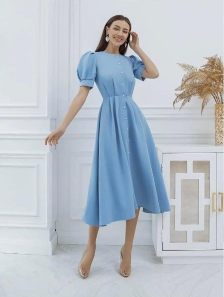 Rochie Hermosa Lunga Bleu - Img 3