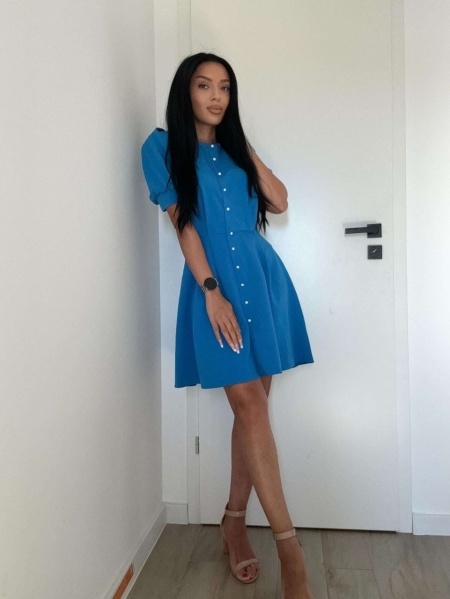 Rochie Hermosa Scurta Blue - Img 3