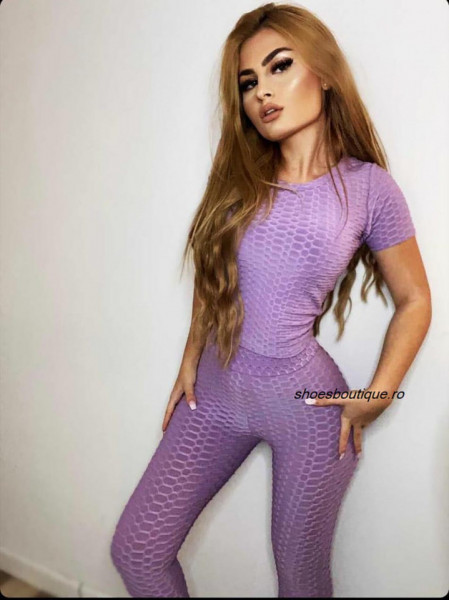 Set Fitness violet&short