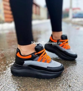 Adidasi Adelle Black&Orange