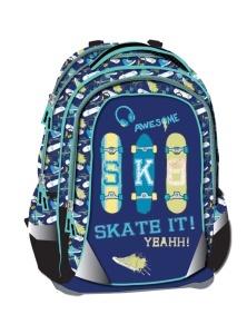 Anatomska Školska Torba Octopus Oet2601 Skate It 42x32x16,5cm plava žuta