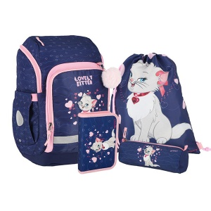 Anatomska torba set 4u1 Spirit Smart Pack Lovely Kitten plava roze